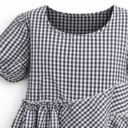 Classic Gingham Ruffle top