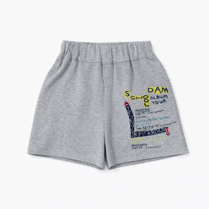Grey Urban Graphic Shorts