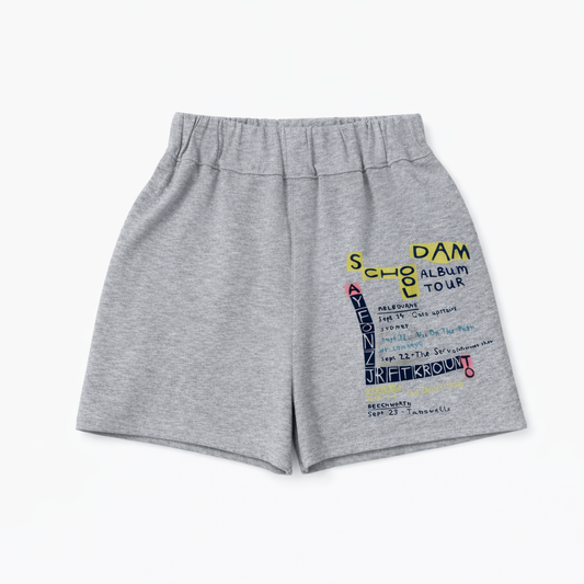 Grey Urban Graphic Shorts