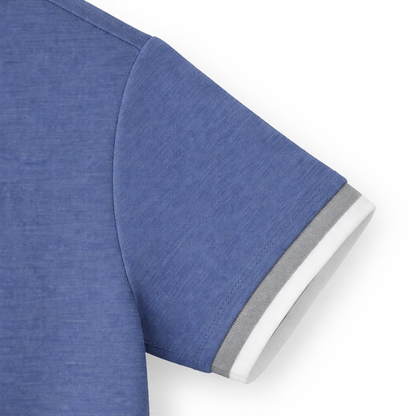 ⁠Blue Heather Polo Tee