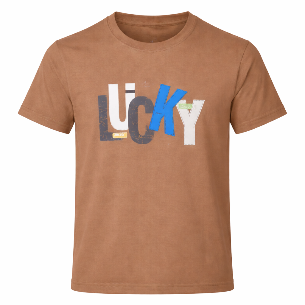 Brown Lucky Graphic Tee