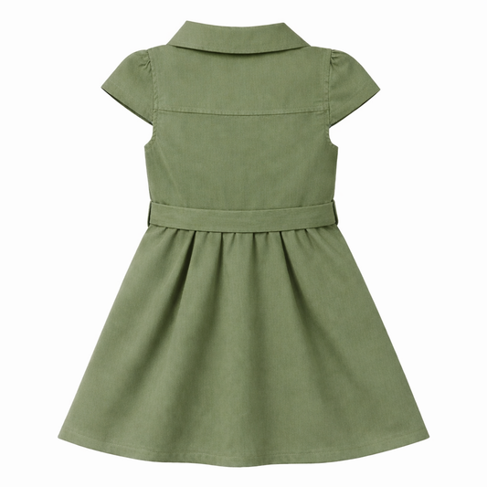 Olive Utility Shirt Dress