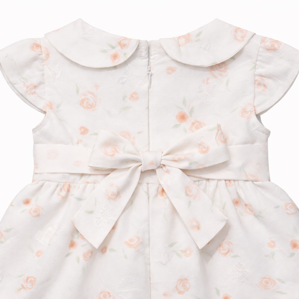 Ivory Floral Bow Dress