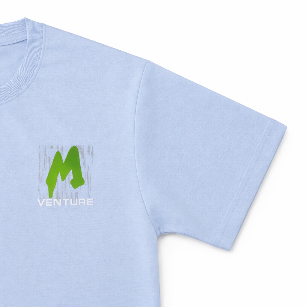 Light Blue “M Venture” Graphic T-Shirt