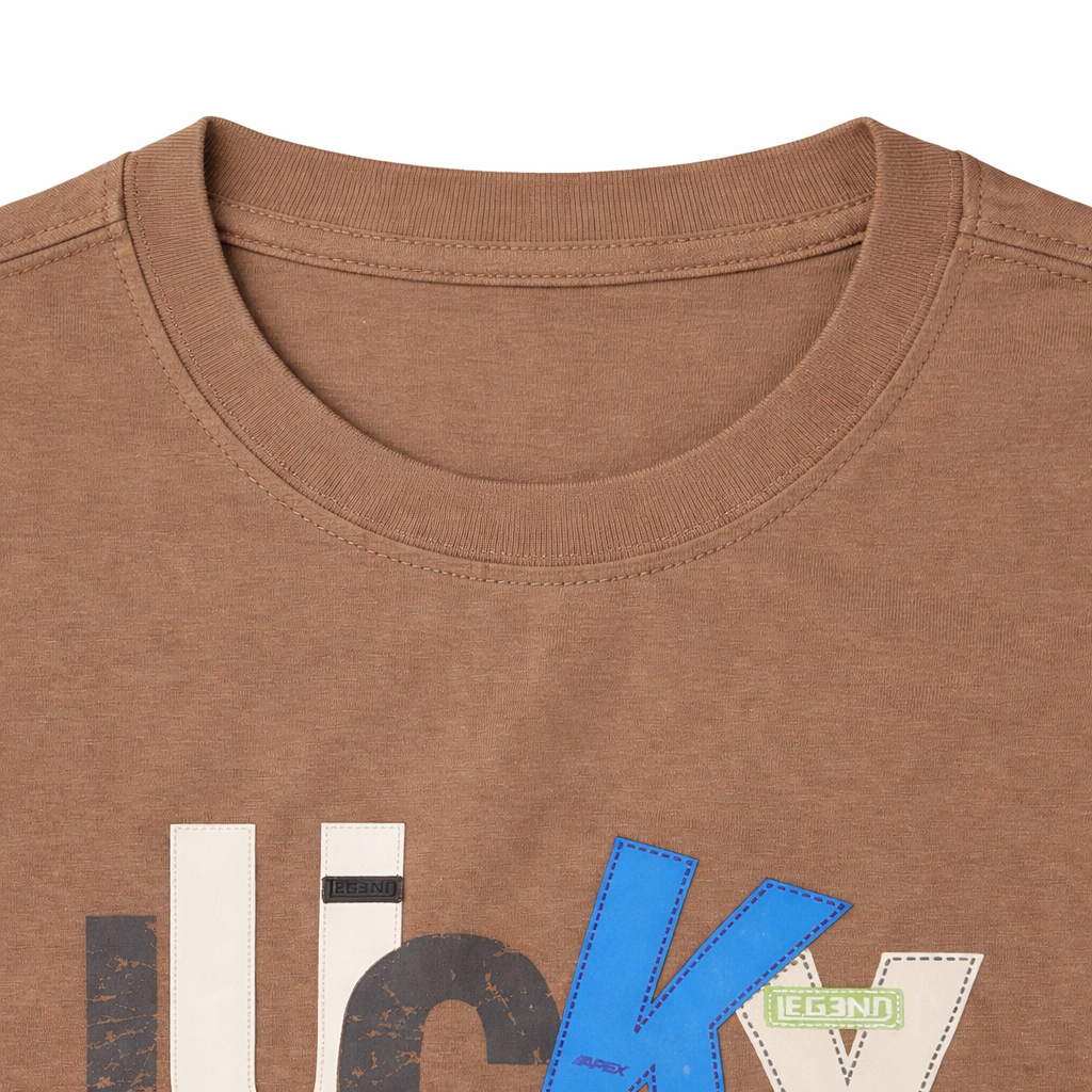 Brown Lucky Graphic Tee