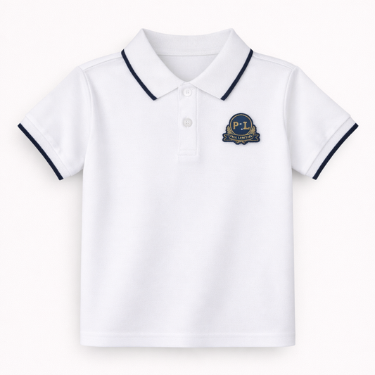 white Logo Embroidered Polo T-Shirt