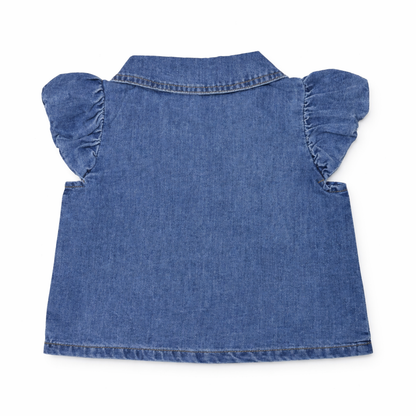 Denim Frill Sleeve Coord Set