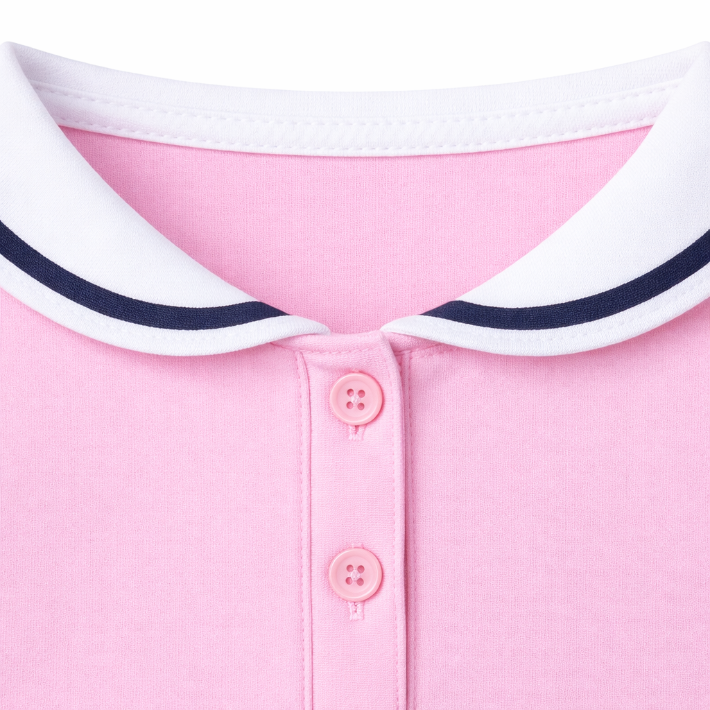 ⁠Pink Sailor Collar Skirt Set