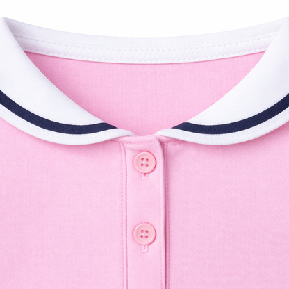 ⁠Pink Sailor Collar Skirt Set