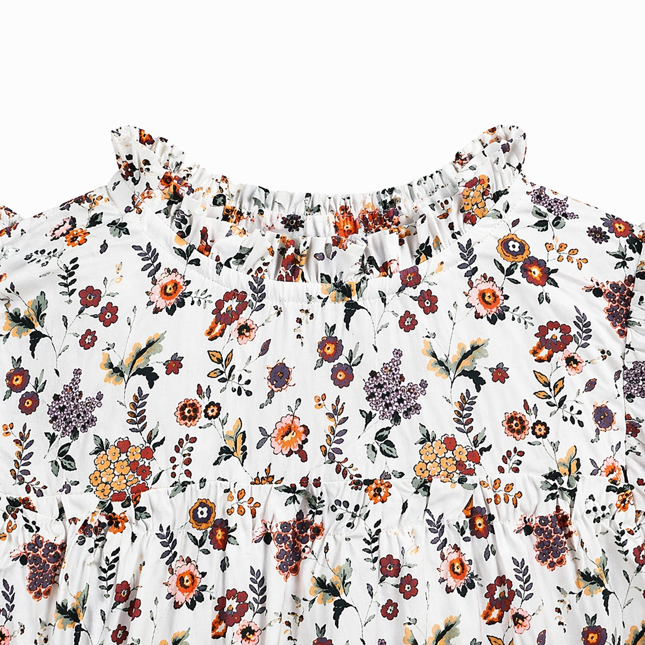 Vintage Floral RuffleDress