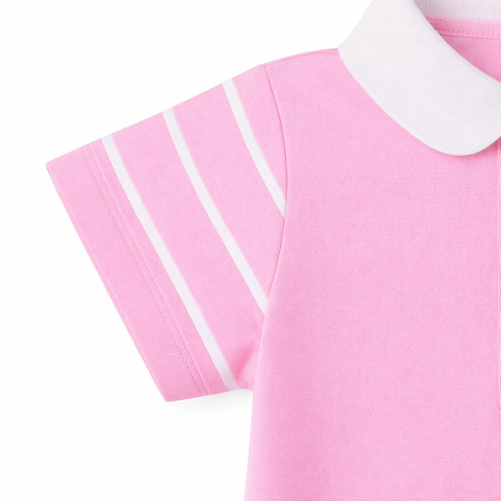 Pink Polo Pleated Skirt Set