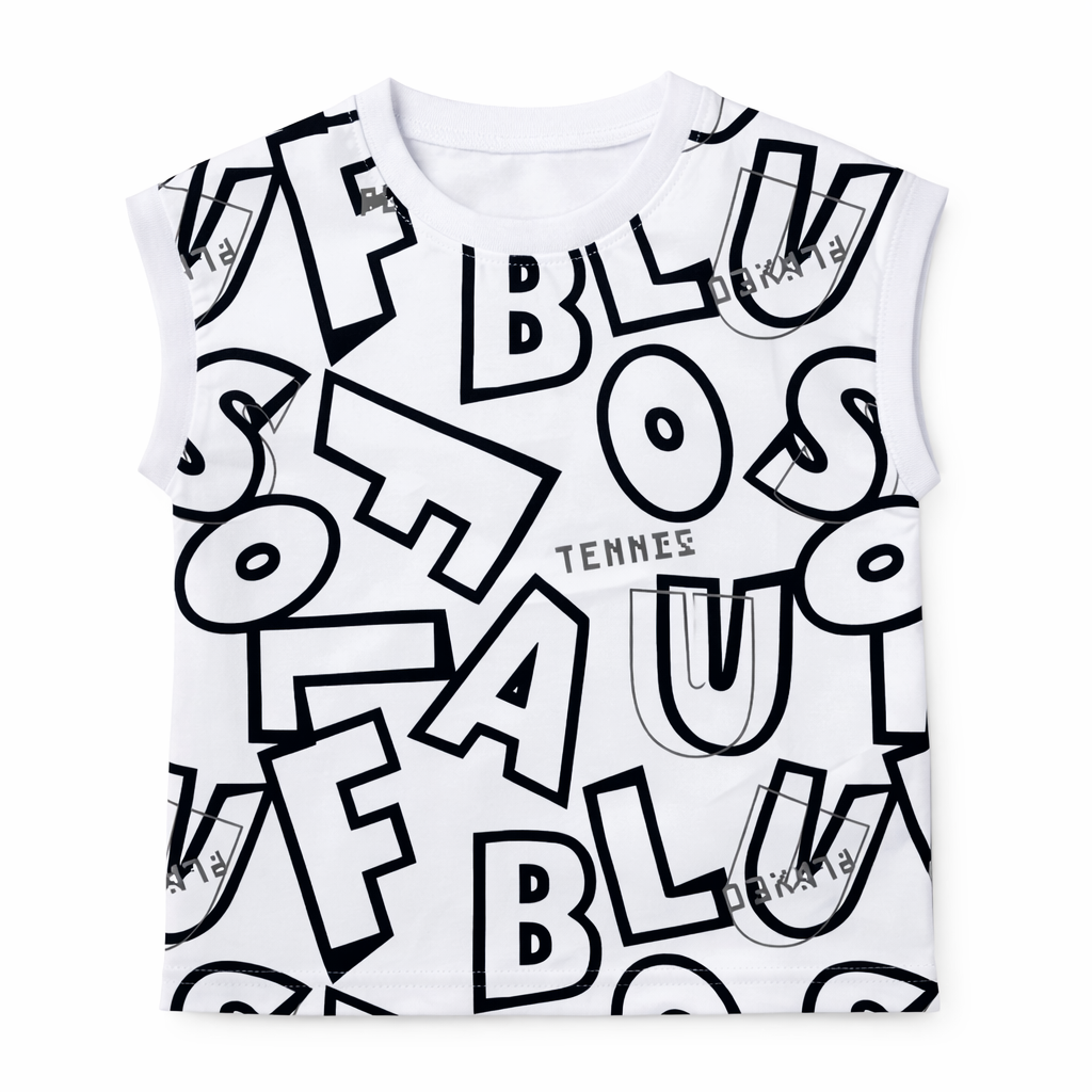 Typography Sleeveless Co-ord Set