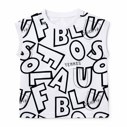 Typography Sleeveless Co-ord Set