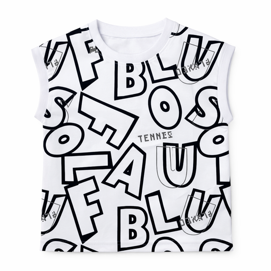 Typography Sleeveless Co-ord Set