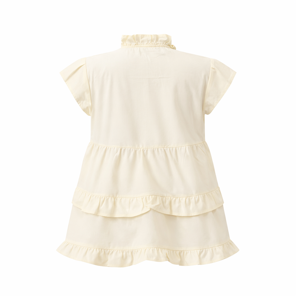 cream ⁠Ruffle Top & Pant Set