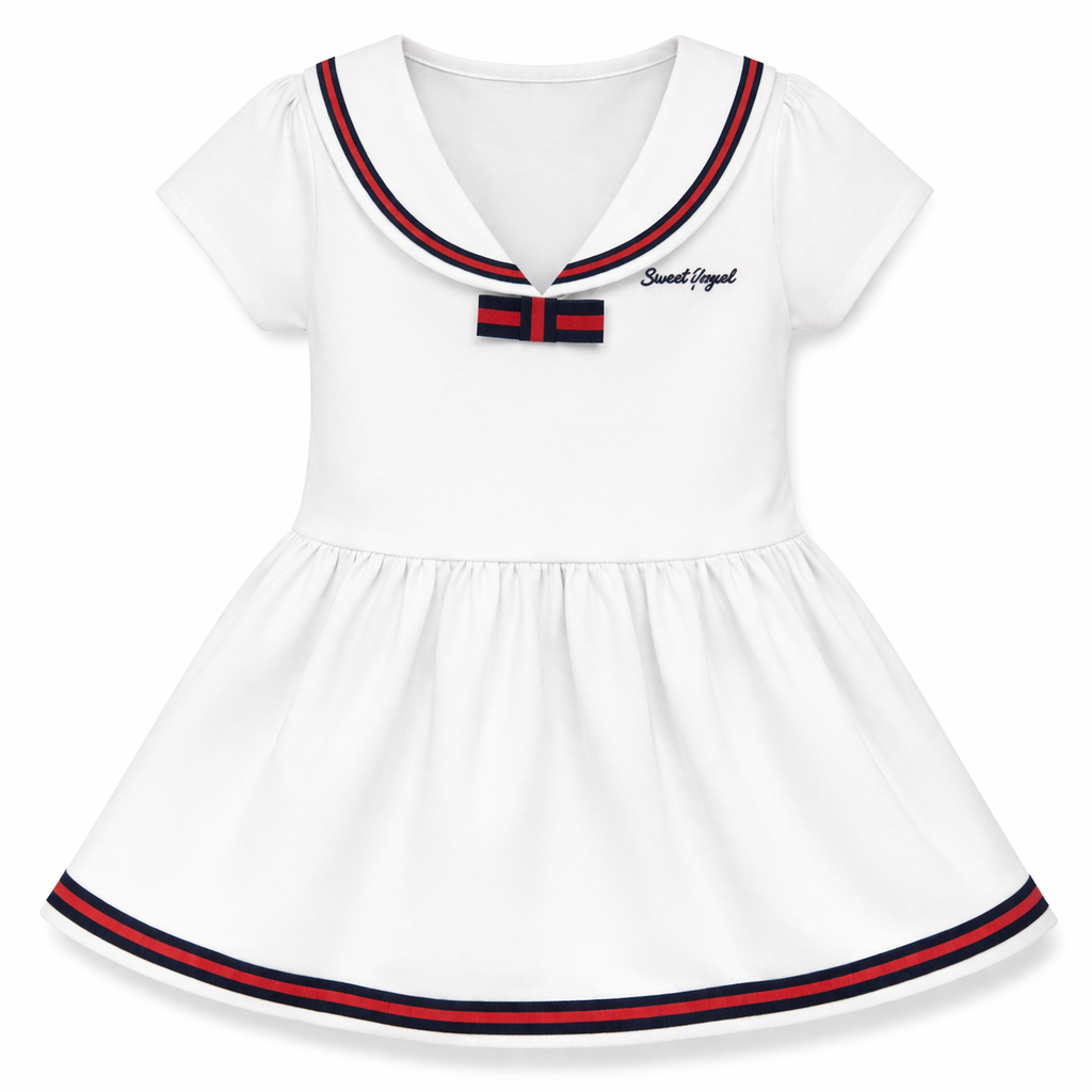 white sailor dress