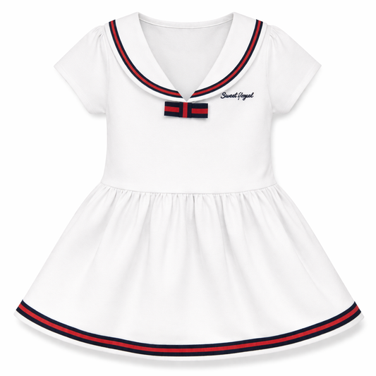 white sailor dress