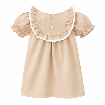 Floral Collar Puff Sleeve Dress