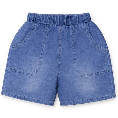 Bear Graphic Tee & Denim Shorts Set