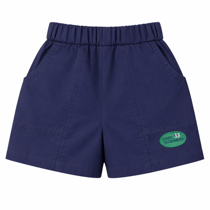 Navy Patch Shorts