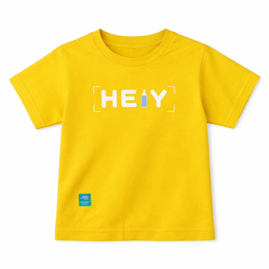 Hey Graphic Yellow Tee