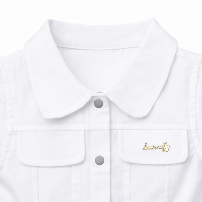 white Button-Down Belted Dress