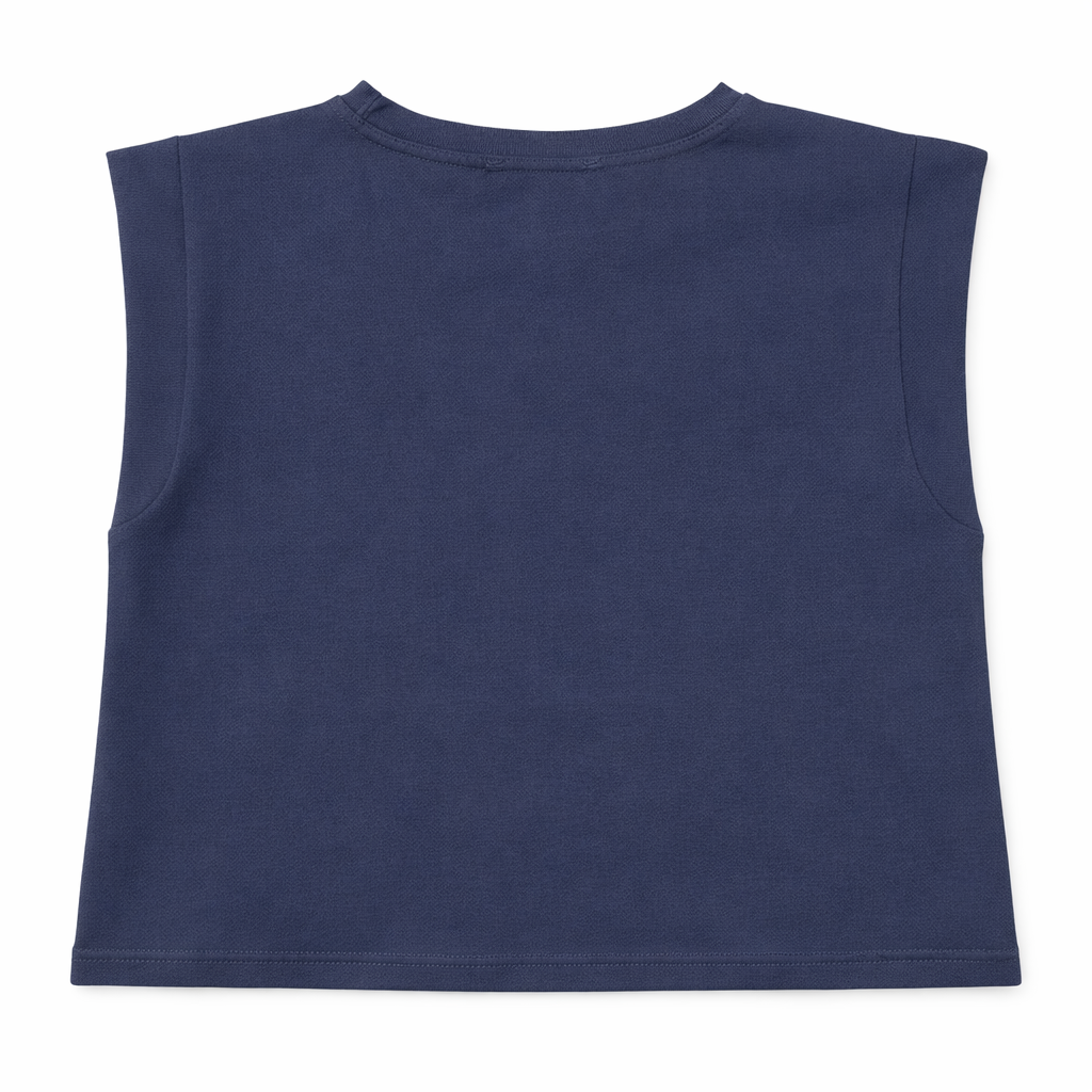 Navy Studded Sleeveless Top
