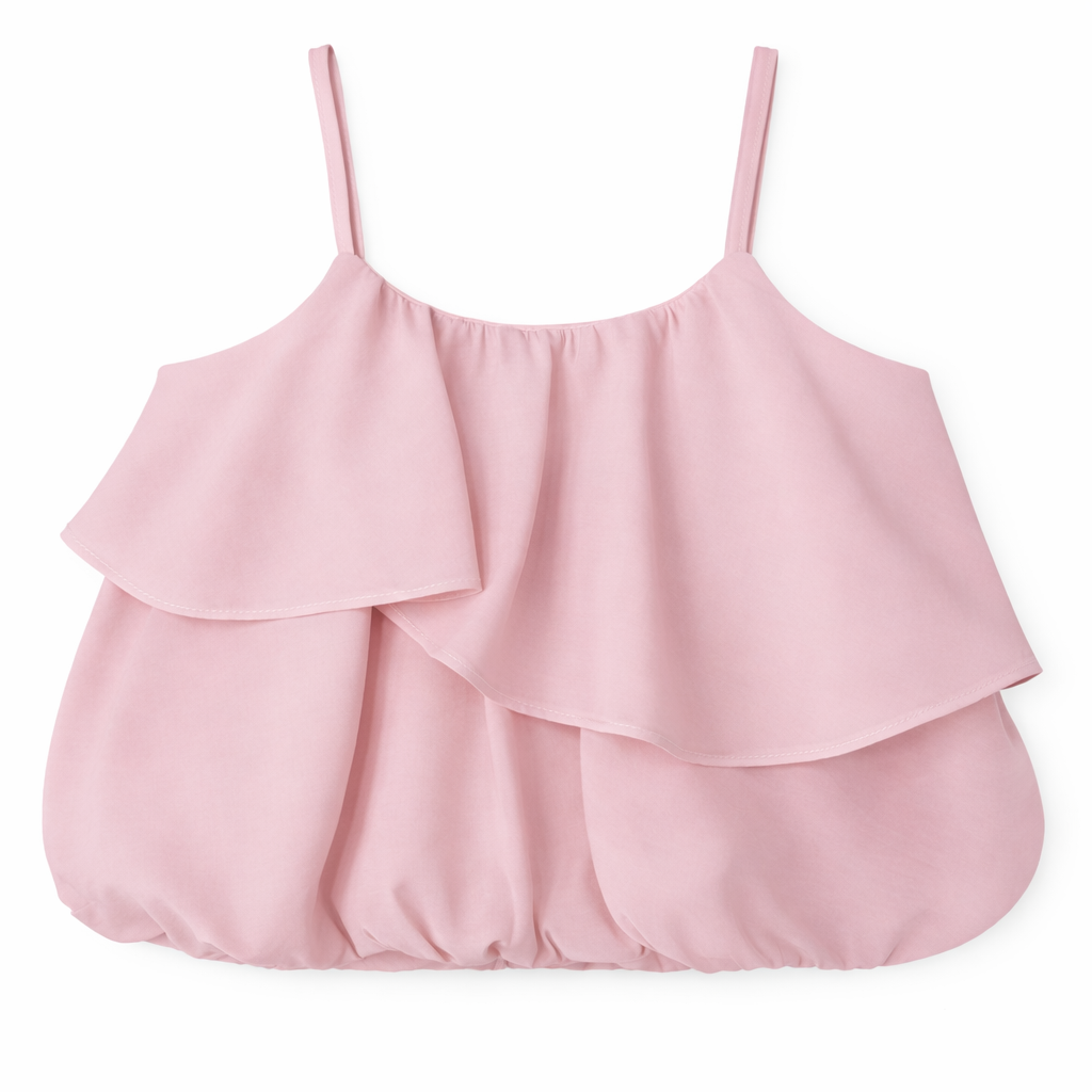 Blush bow ruffle coord set