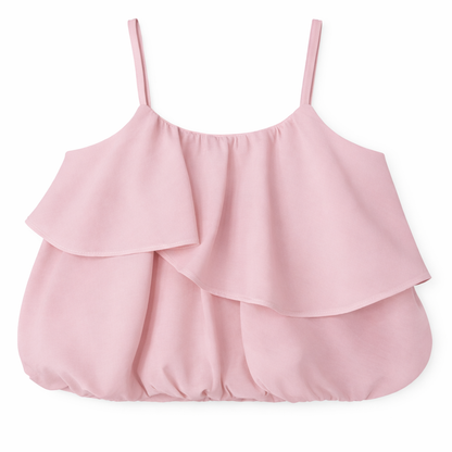 Blush bow ruffle coord set