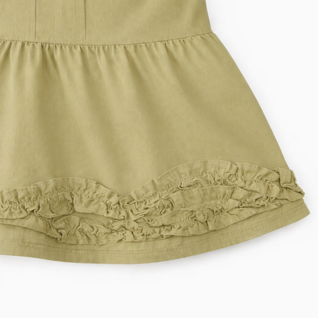 Olive Ruffle Coord Set