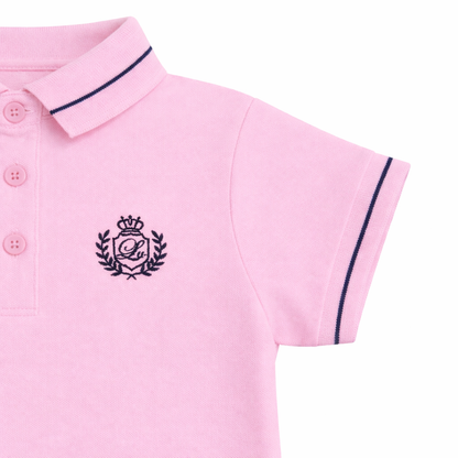 pink Royal Crest Polo Dress