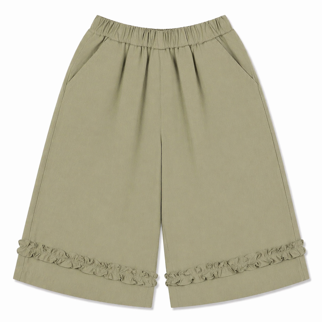 Olive Ruffle Co-ord Set