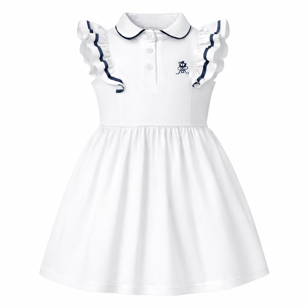 White Frill Collar Dress