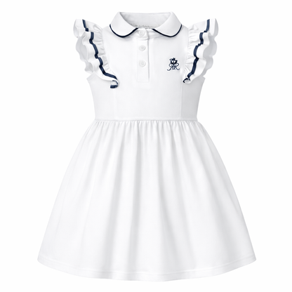 White Frill Collar Dress