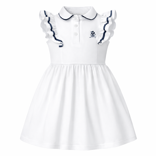 White Frill Collar Dress
