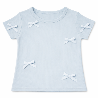 Applique Bow Detail Top