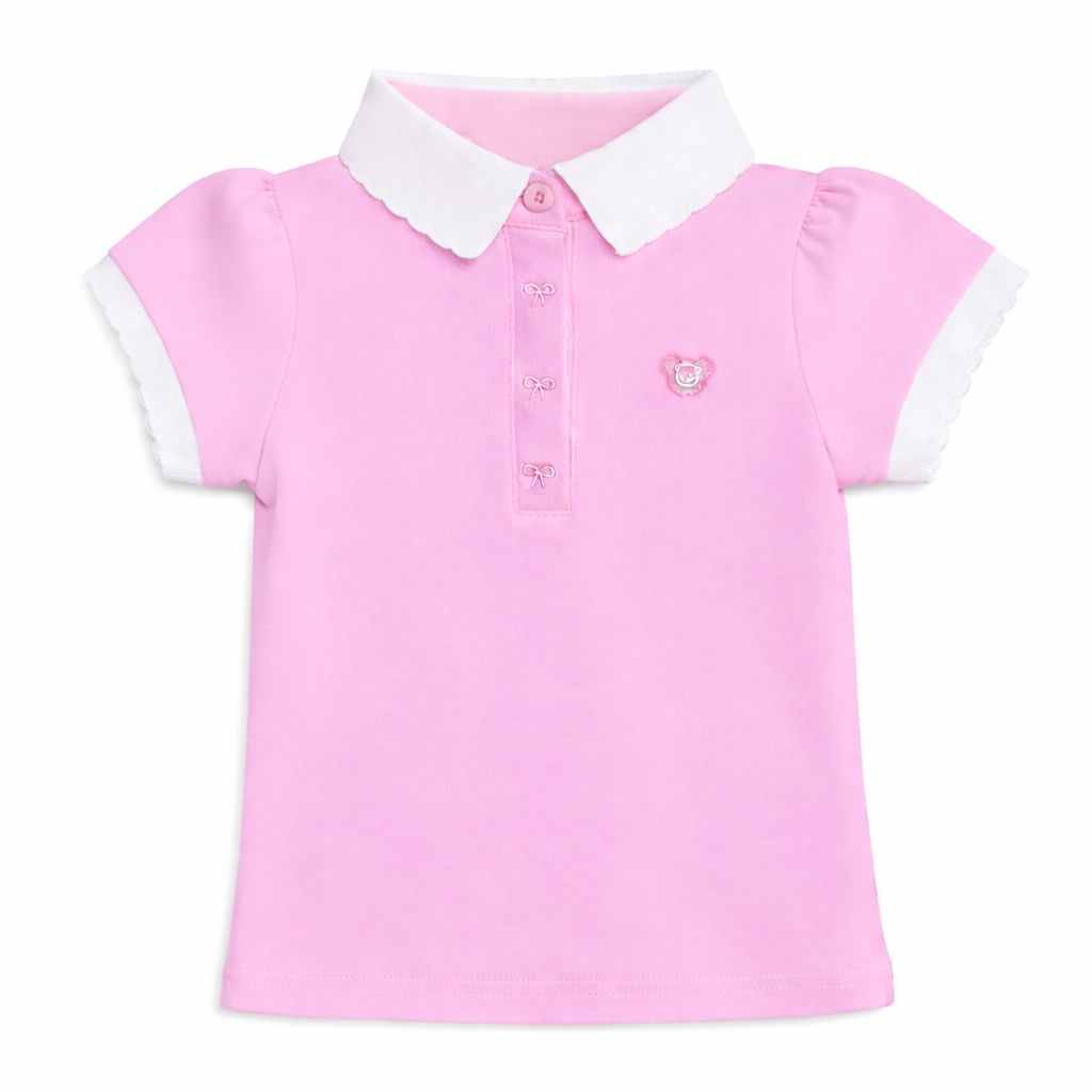 Pink teddy Polo Tee