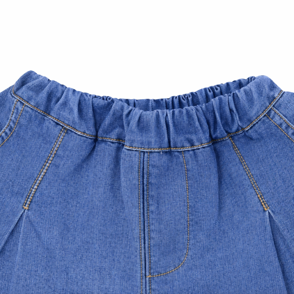 Denim Frill Sleeve Coord Set