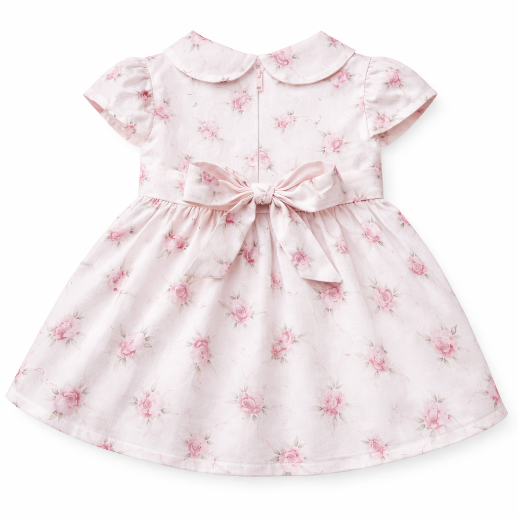 Pink Floral Bow Dress