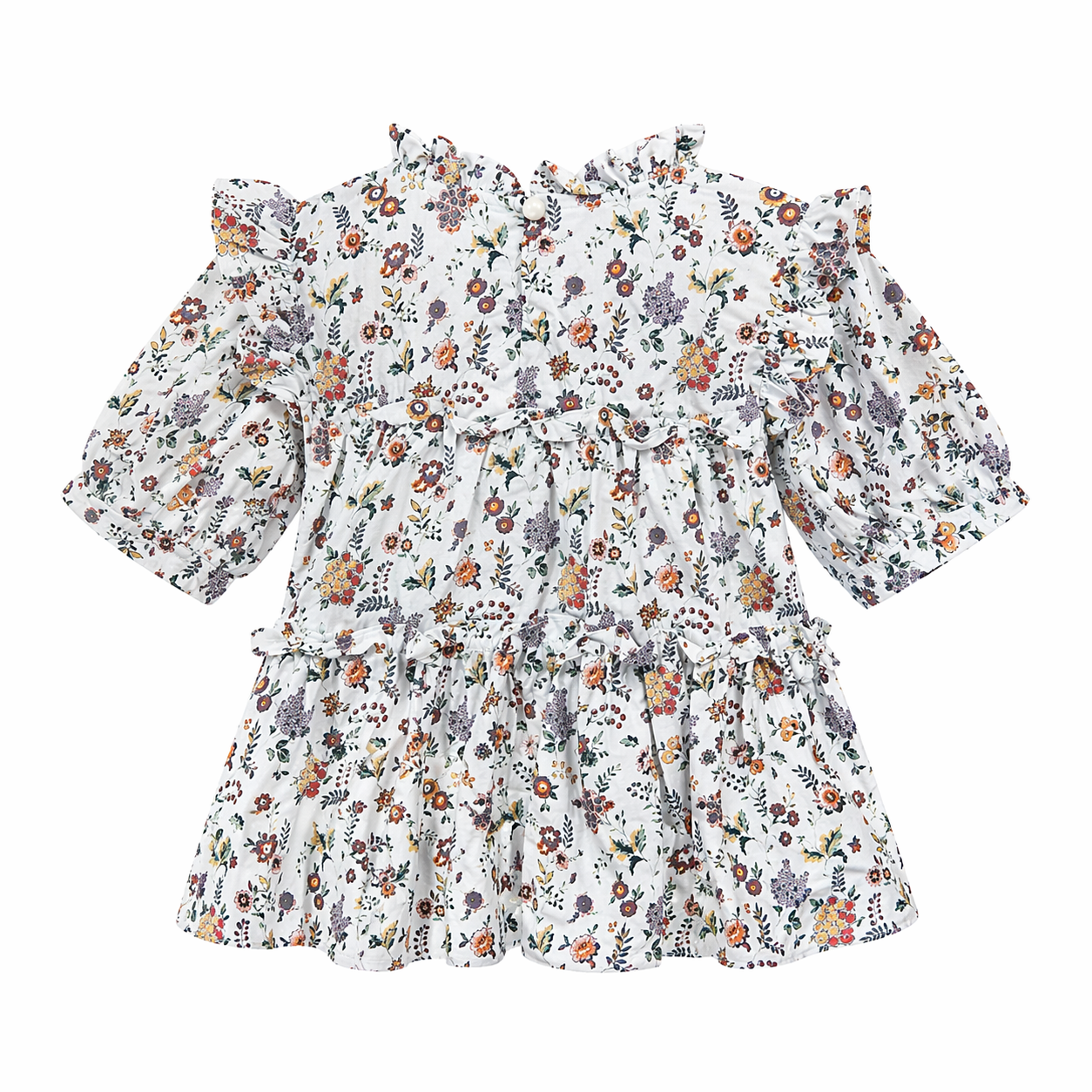 Vintage Floral RuffleDress