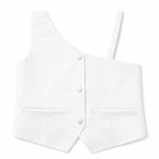 White Waistcoat Set