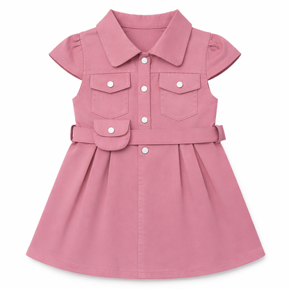 Rose Utility Shirt Dress