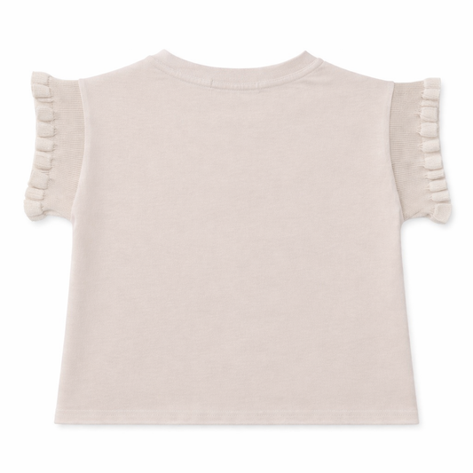 Beige Bloom Appliqué Tee