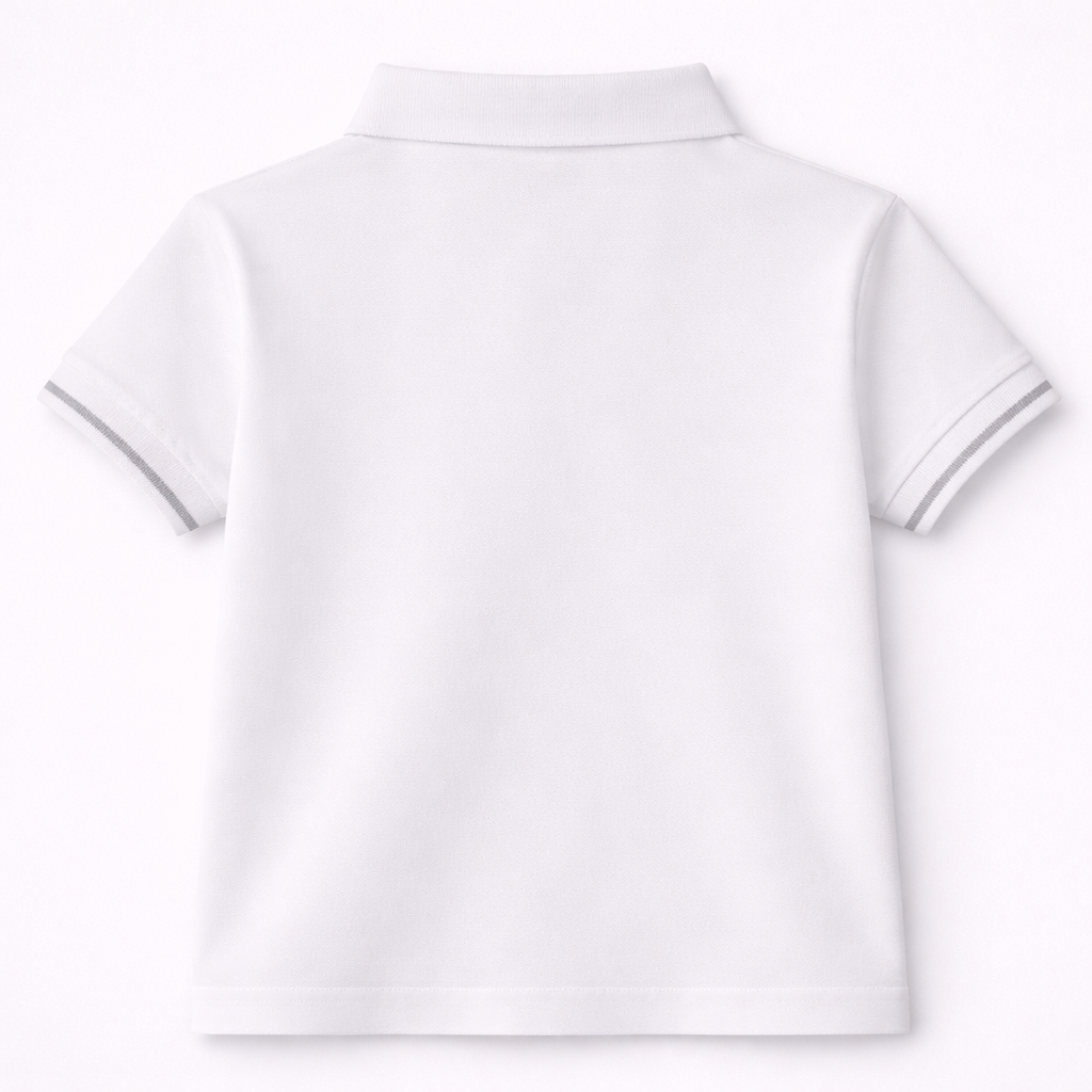Happy Vacation white Polo Tee