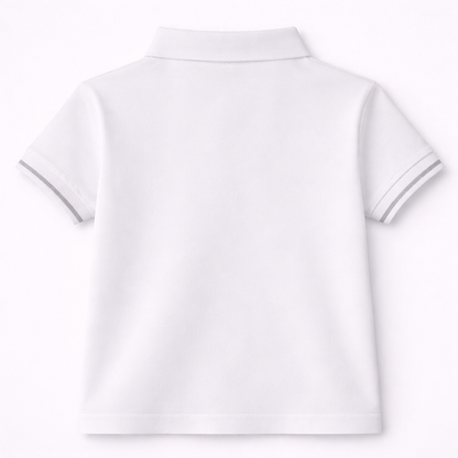 Happy Vacation white Polo Tee