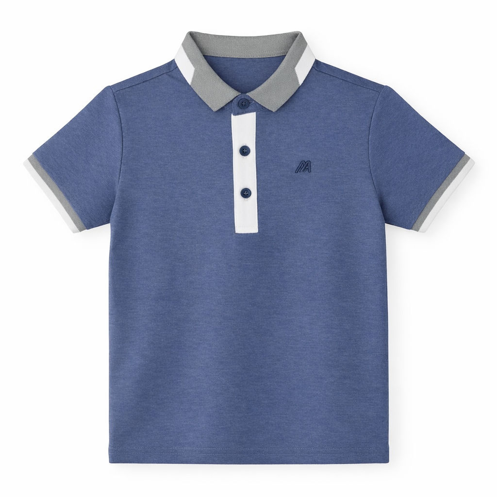 ⁠Blue Heather Polo Tee