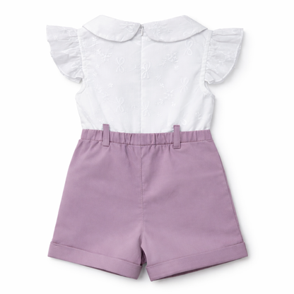 Ivory Lace Collar Co-ord Set