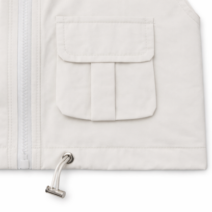 white Cargo Hoodie Co-ord Set