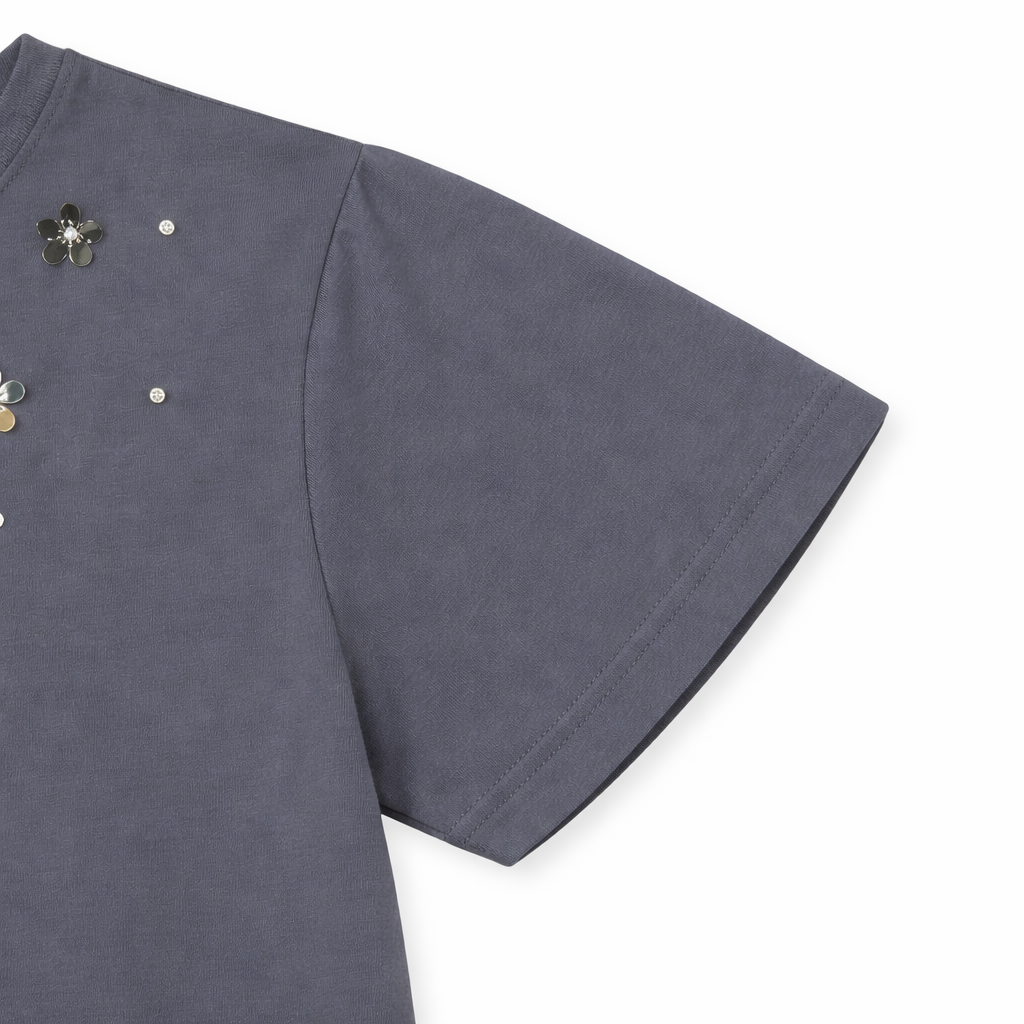 Midnight Bloom Embellished Tee