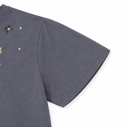 Midnight Bloom Embellished Tee